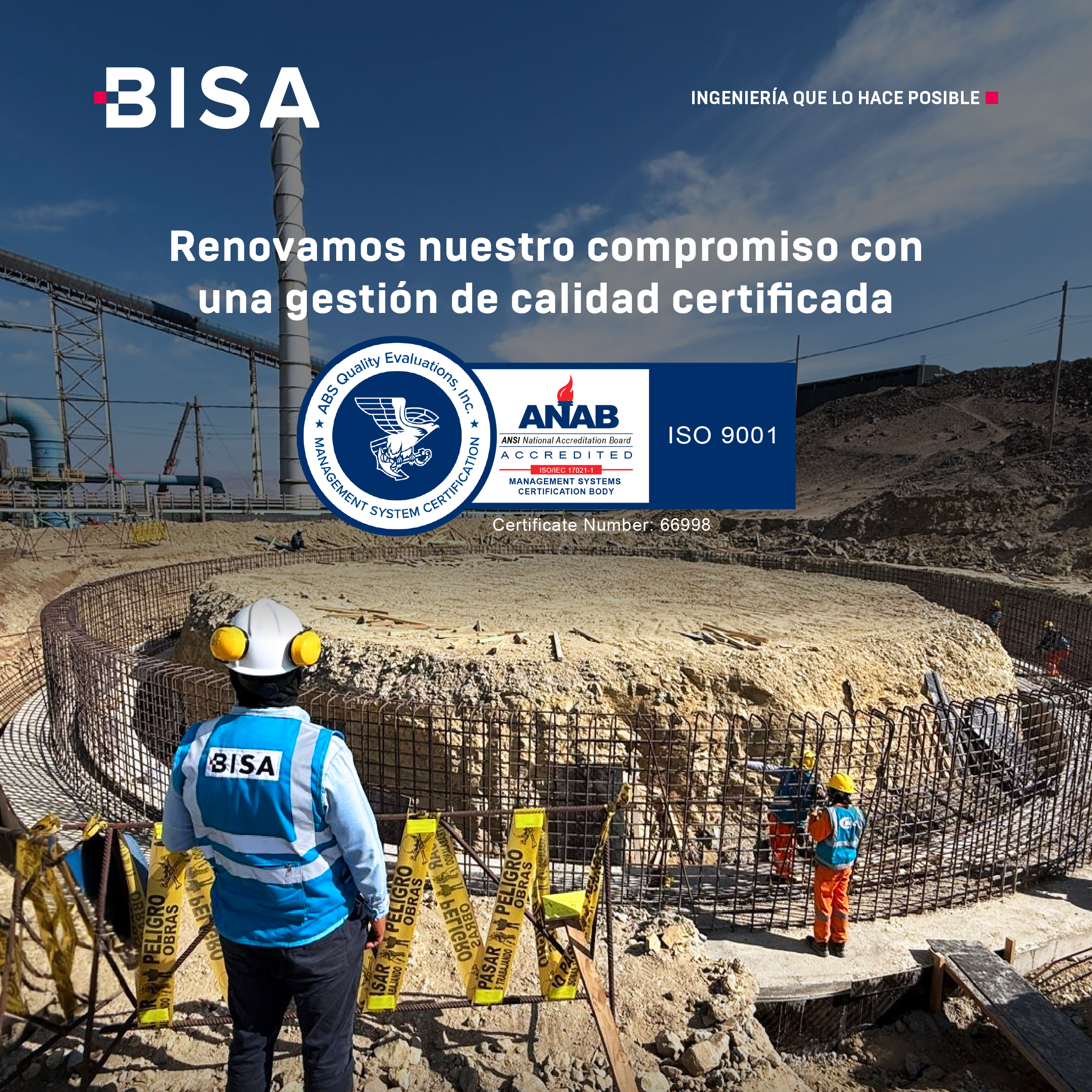 BISA renueva la certificación ISO 9001 y refuerza su gestión de calidad